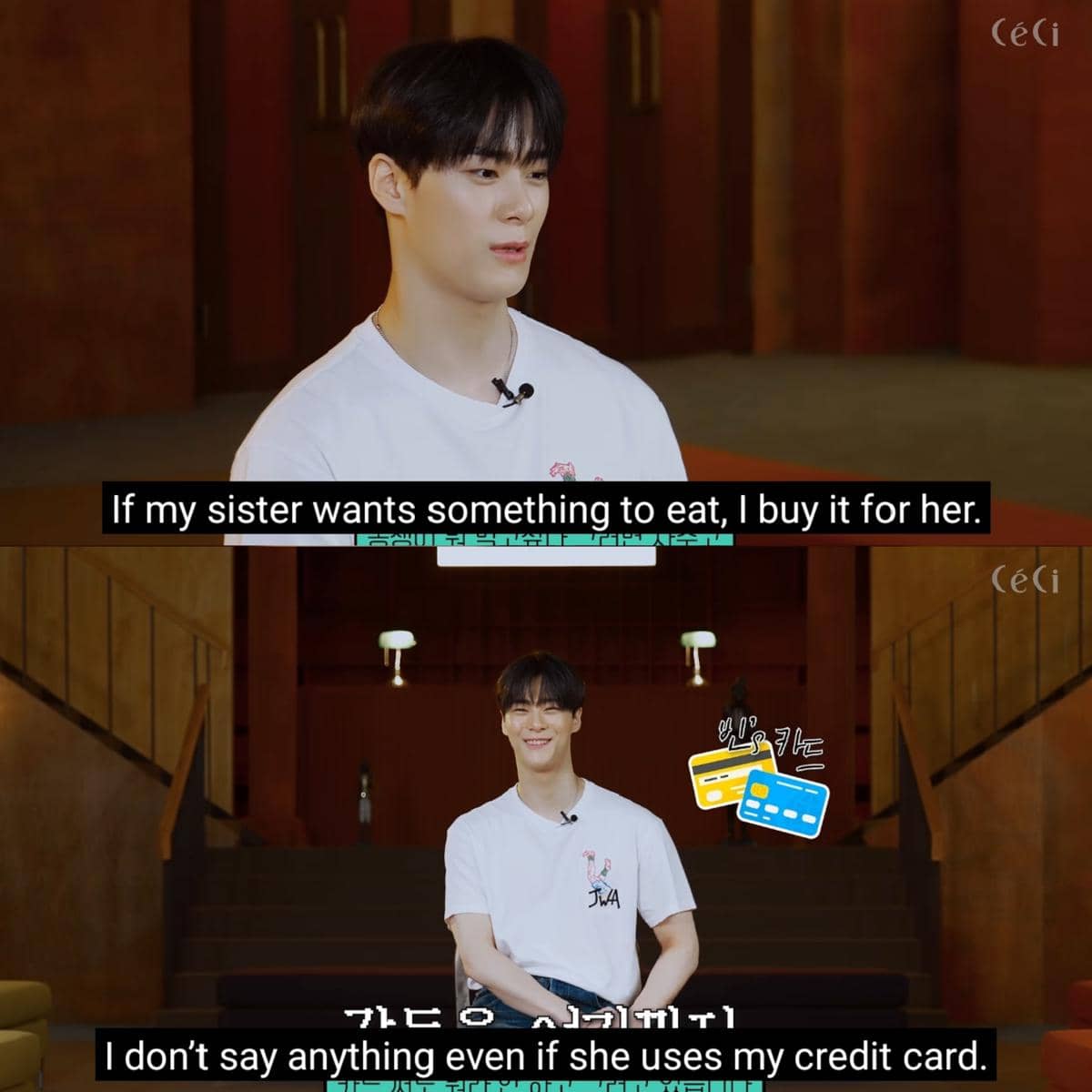 Moonbin ASTRO adalah tipe kakak yang gak perhitungan dan ia membiarkan adiknya memakai kartu kredit miliknya sepuas mungkin