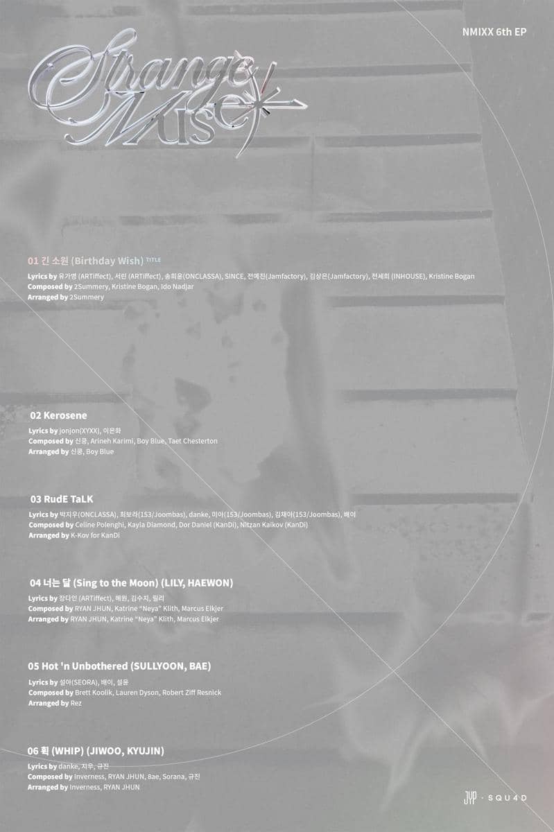 divisi NMIXX memilih taktik baru di comeback kali ini dengan langsung mengeluarkan tracklist, bukan mengunggah timetable dahulu