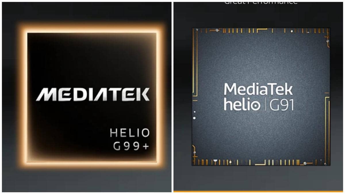 ilustrasi CPU MediaTek Helio G99+ (kiri) dan Helio G91 Ultra (kanan) 