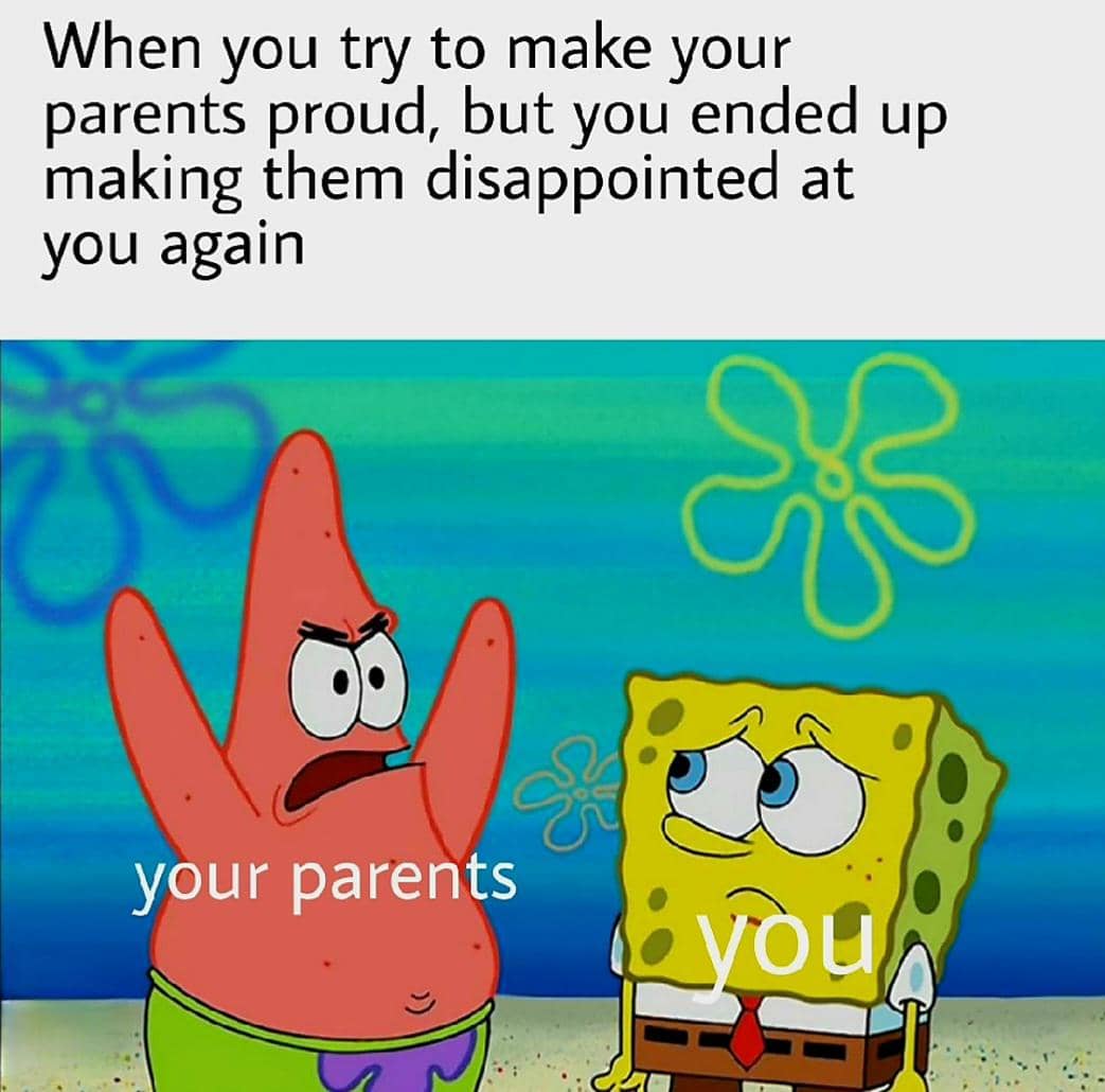 meme SpongeBob tentang kekecewaan
