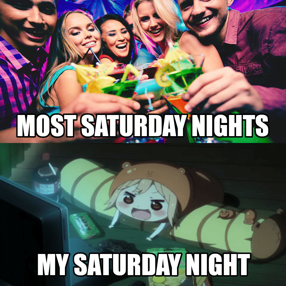 meme anime tentang Sabtu