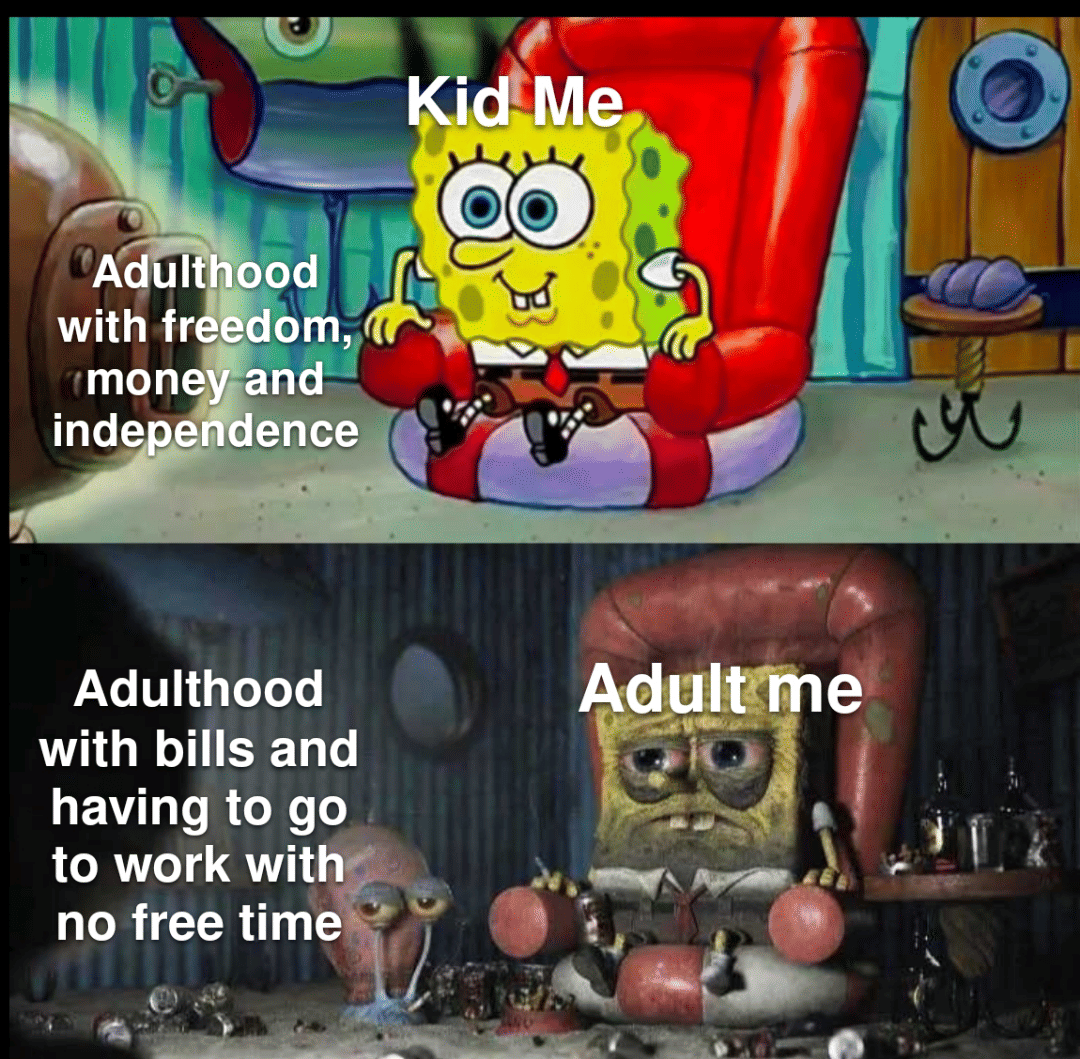 meme SpongeBob tentang kekecewaan