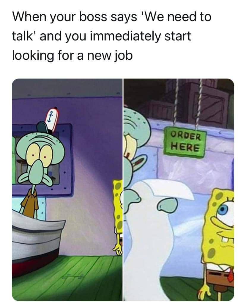 meme SpongeBob tentang overthinking