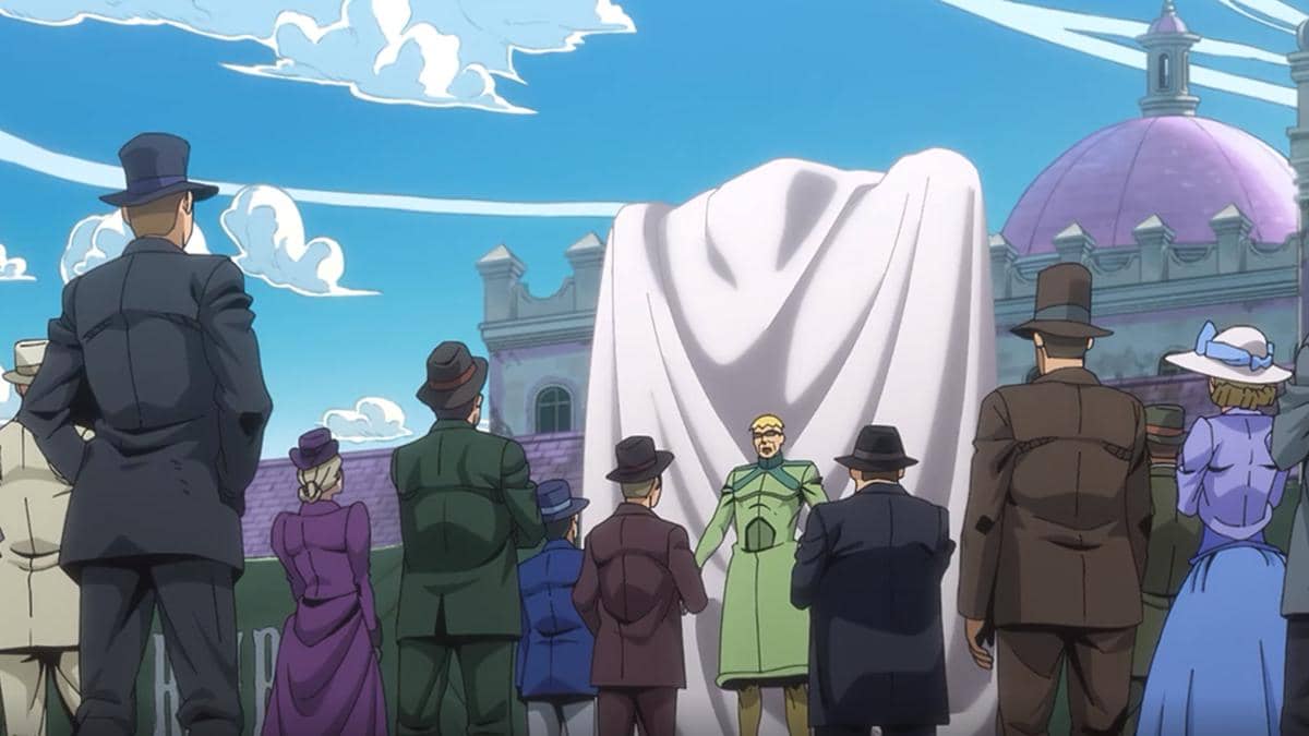 Steven mengumumkan bahwa Gyro didiskualifikasi dalam Steel Ball Run, serial yang didistribusikan Netflix.