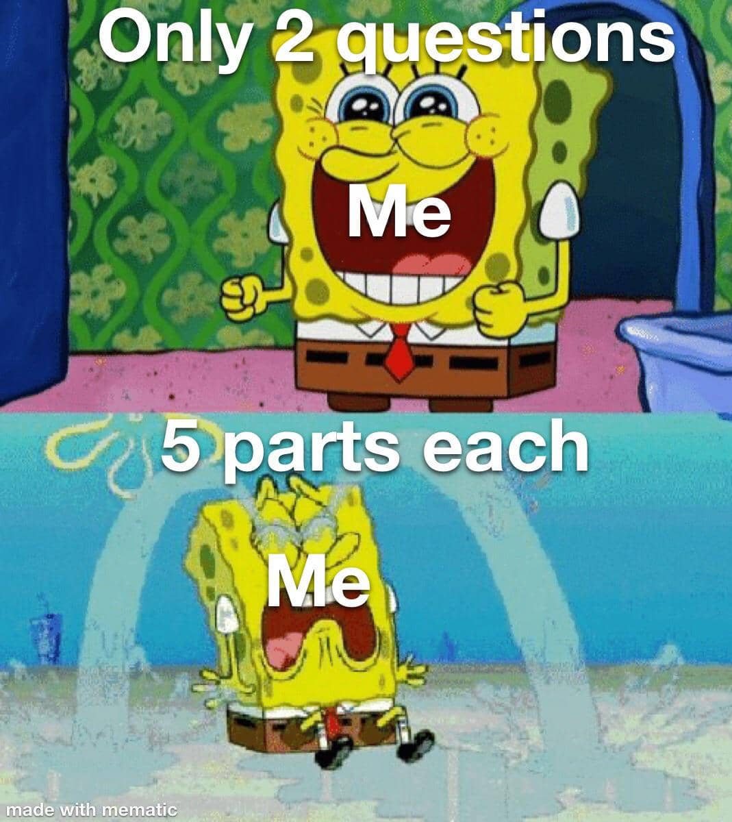 meme SpongeBob tentang kekecewaan