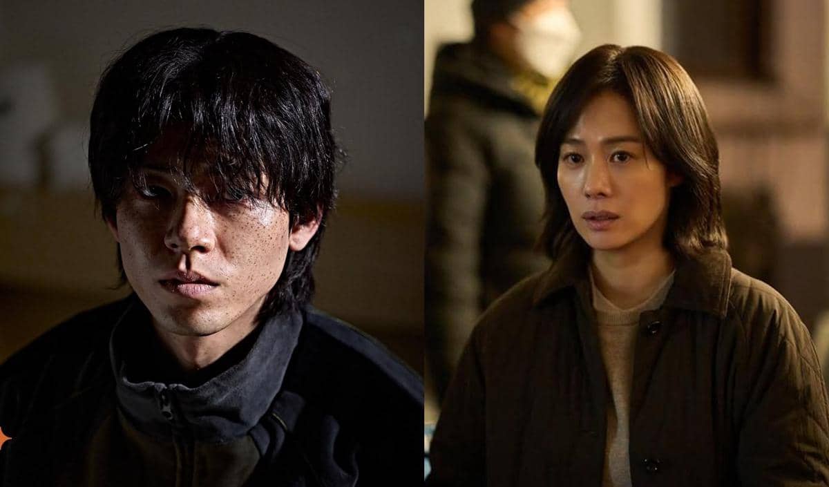 Bae Hyun Sung dan Kim Hyun Joo tampil bersama sebagai pemeran film Paradise Lost dalam potret promosi resmi.