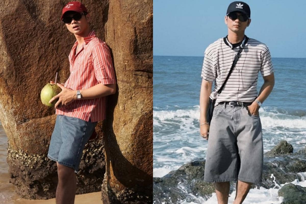 7 Inspirasi Outfit ke Pantai ala Vo Khanh Hung, Eye Catching!