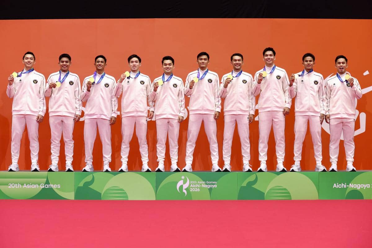 Tim beregu putra Indonesia memenuhi target dengan meraih medali emas dari Asian Games 2026 Aichi-Nagoya (dok.PP PBSI)
