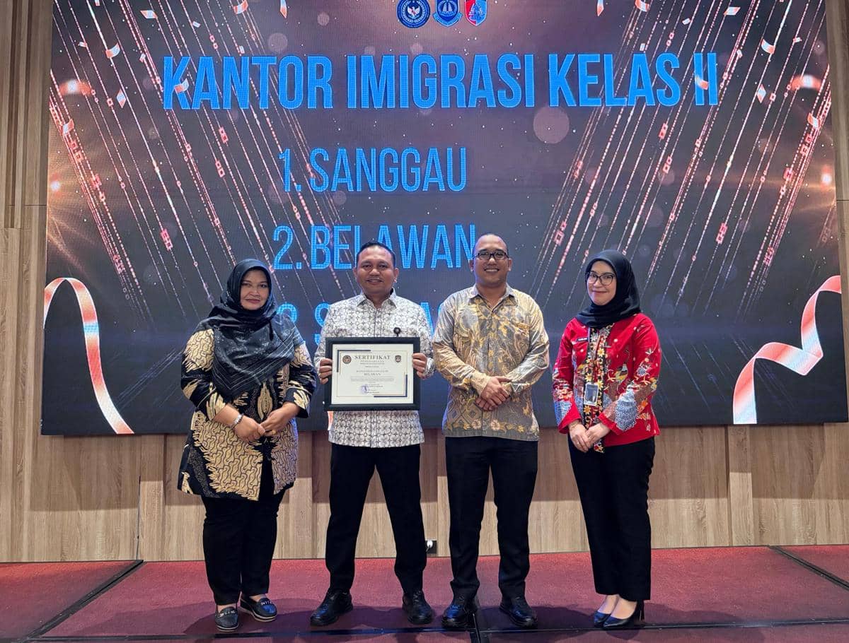 Kantor Imigrasi Belawan Sabet Penghargaan Terbaik II LHI Nasional