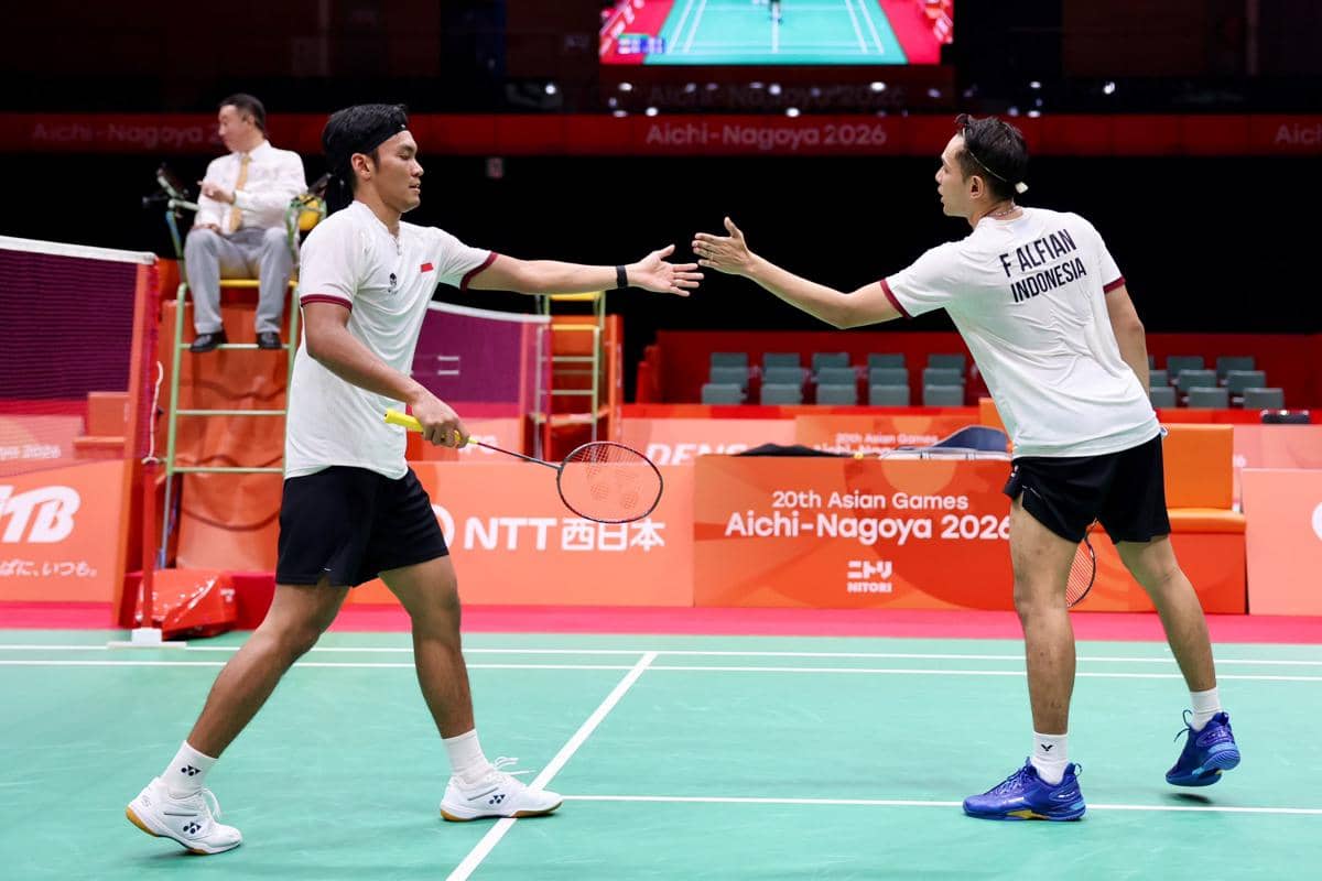 Fajar Alfian/Muhammad Shohibul Fikri di 32 besar Asian Games 2026 Aichi-Nagoya (dok.PP PBSI)