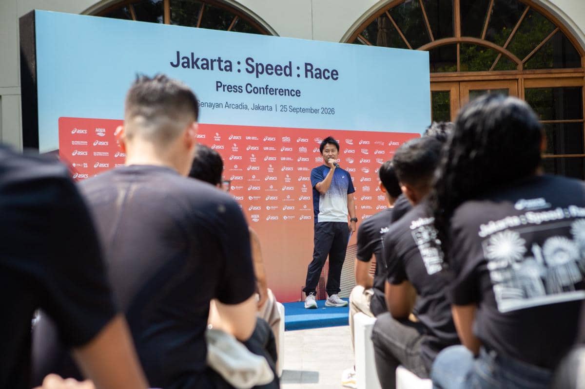 Pengumuman ASICS mengenai penyelenggaraan kembali ajang Jakarta Speed Race pada tahun 2026 mendatang.