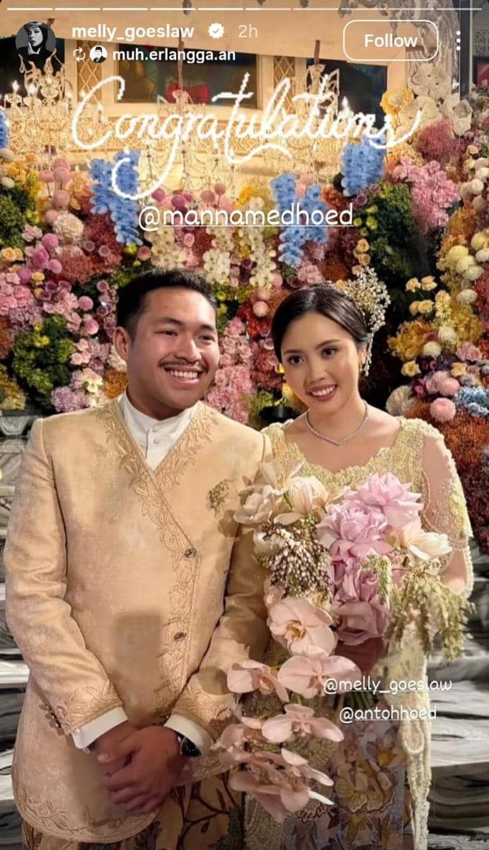 gaya lamaran anak Melly Goeslaw dengan anak Bambang Soesatyo
