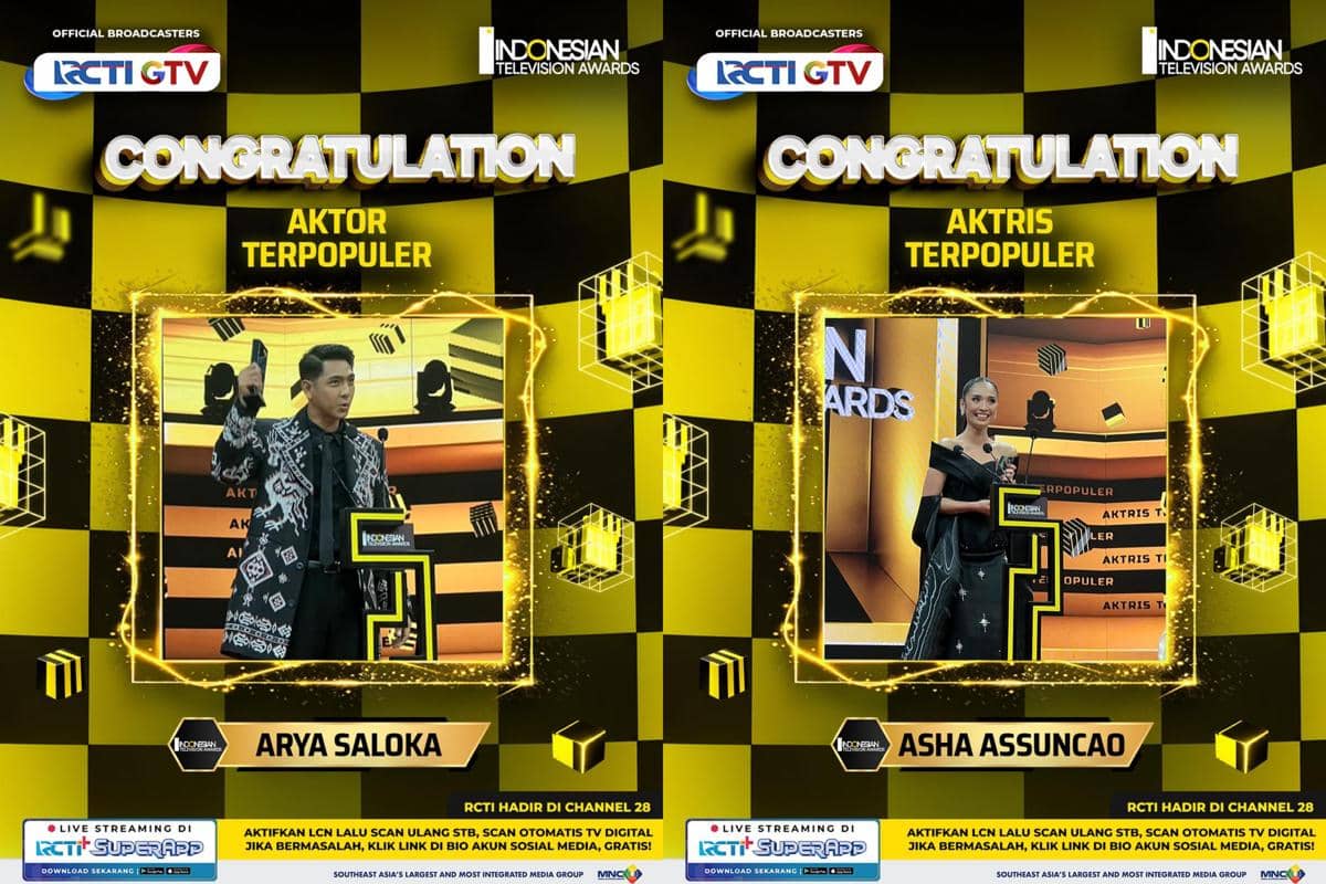 Arya Saloka dan Asha Assuncao di Indonesian Television Awards 2026