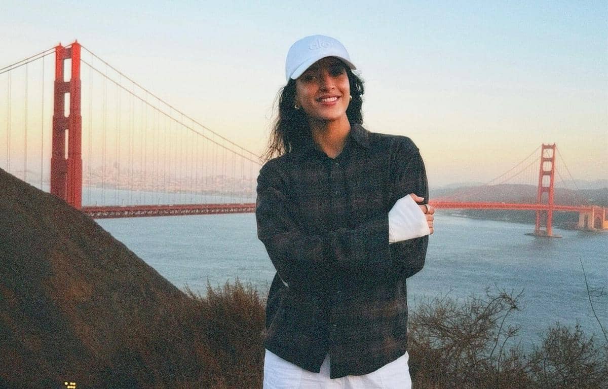 Triptii Dimri Main ke Jembatan Golden Gate, San Francisco