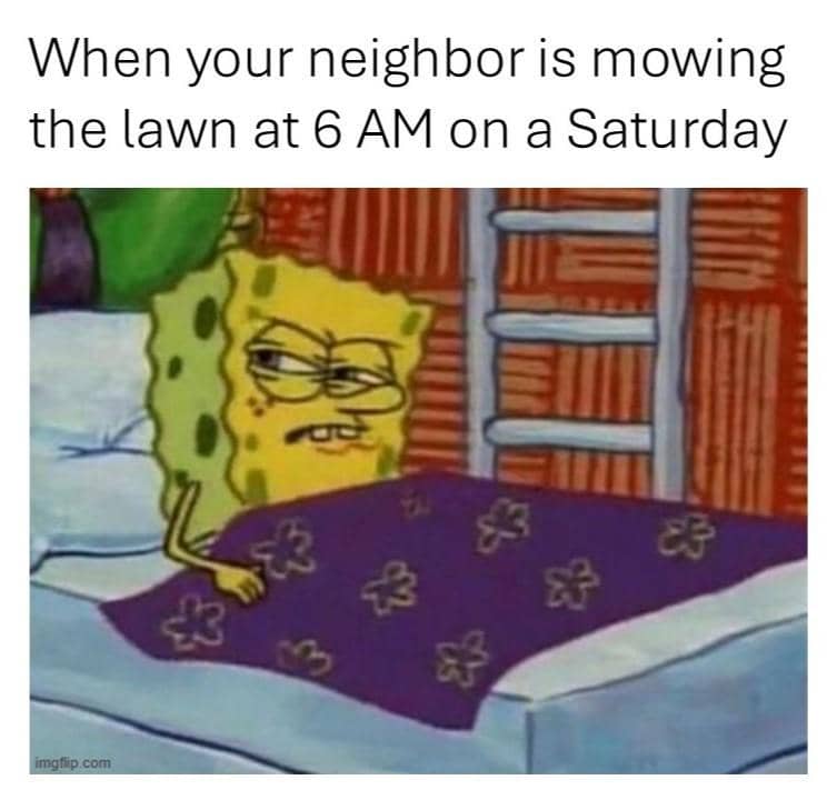 meme SpongeBob tentang Sabtu