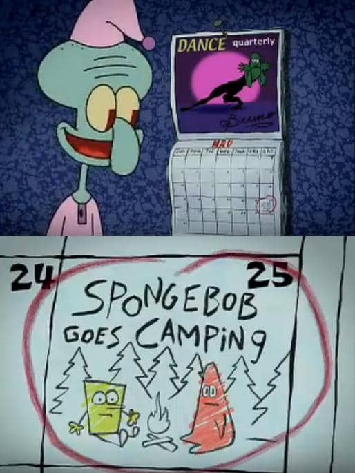 meme SpongeBob tentang Sabtu