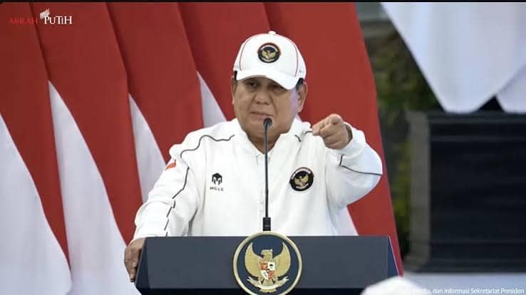 Presiden Prabowo Subianto memberikan pidato resmi terkait Asian Games Aichi-Nagoya 2026
