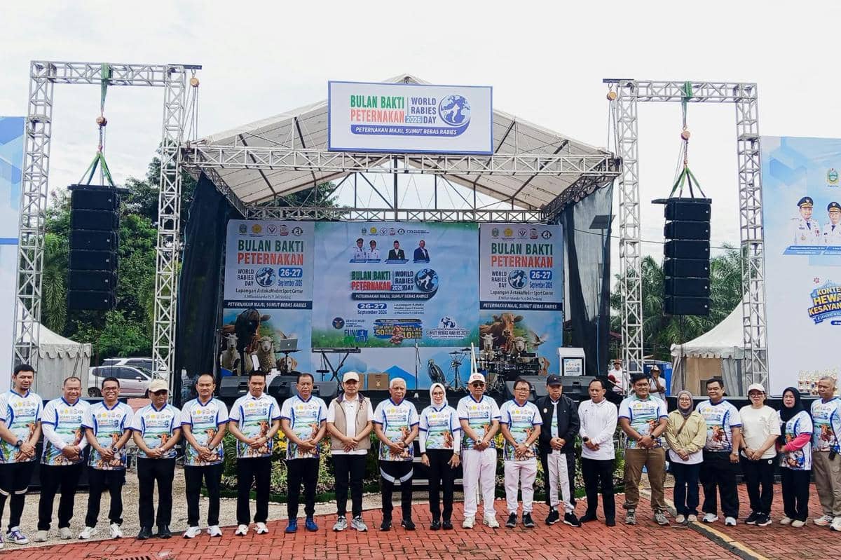 15 Ribu Hewan Divaksin Pecah Rekor MURI, Sumut Kejar Bebas Rabies 2030
