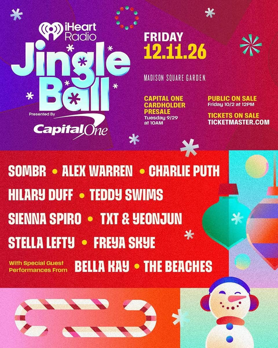 lineup iHeartRadio's Jingle Ball Tour 2026