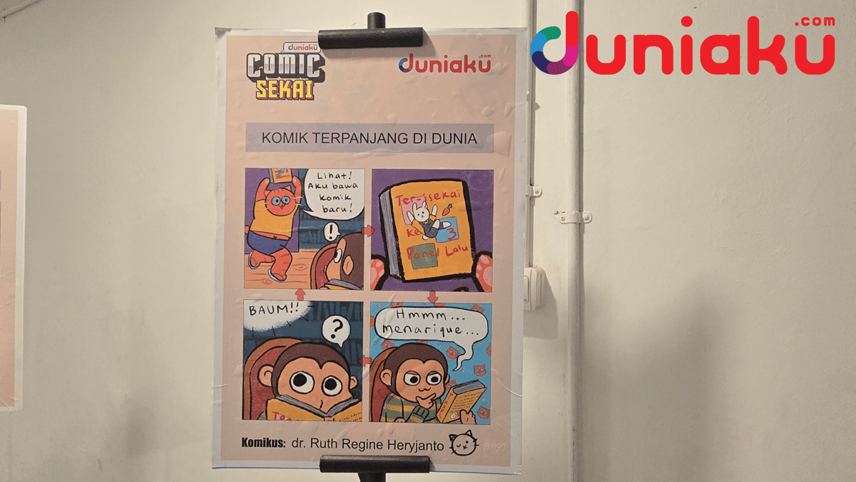 Ilustrasi bertajuk “Komik Terpanjang di Dunia” yang dikreditkan kepada dr. Ruth Regine Heryjanto.