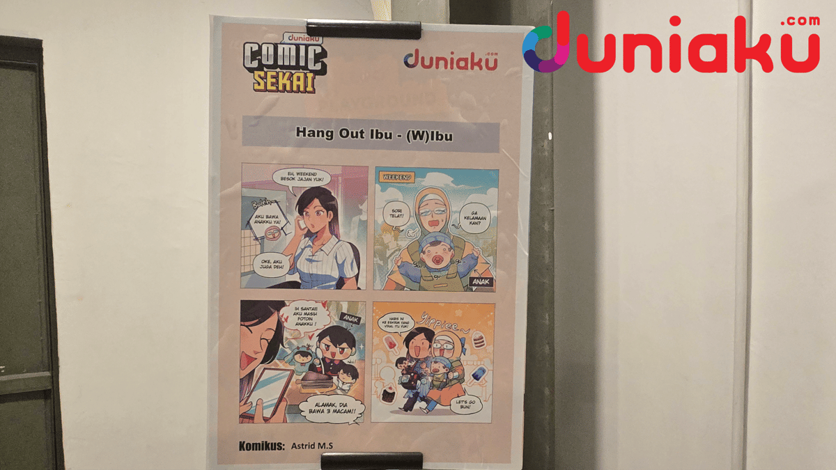 Ilustrasi komik karya Astrid M.S. berjudul Hang Out Ibu - (W)Ibu, pemenang kedua Comic Sekai.