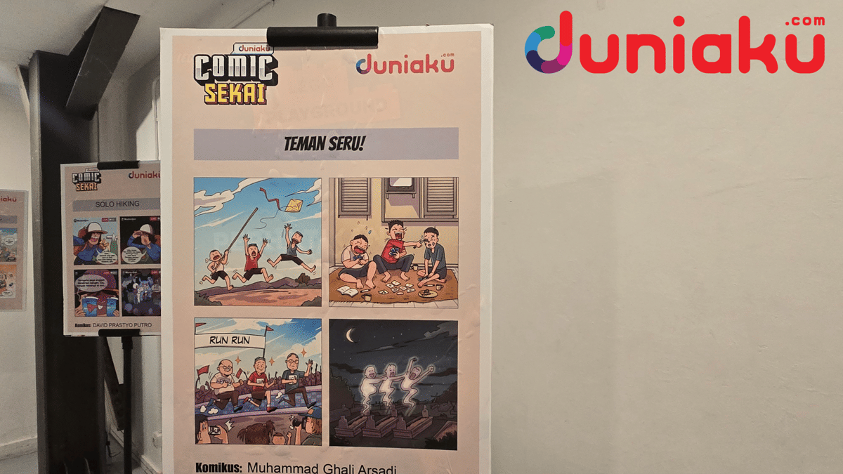 Karya juara pertama bertajuk “Teman Seru!” oleh Muhammad Ghali Arsadi dalam sebuah kompetisi.