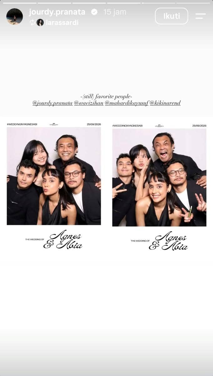 Tamu artis di resepsi Agnes Naomi 