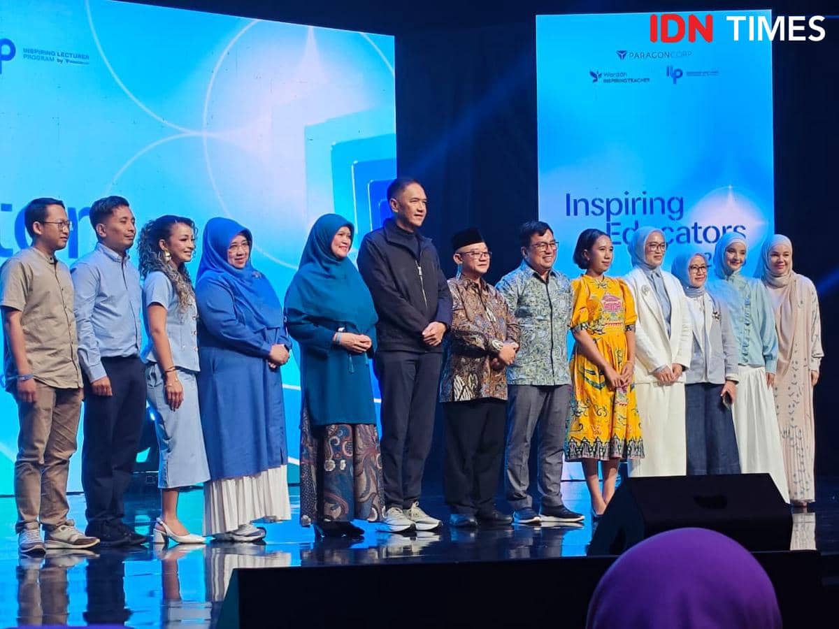 Menteri Pendidikan Dasar dan Menengah Abdul Mu'ti dalam acara bertajuk Inspiring Educators 2026 di Jakarta Concert Hall, Sabtu (26/9/2026). 