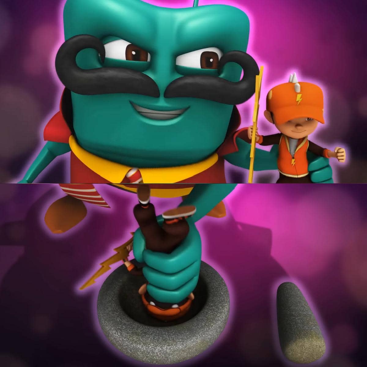 action figure BoBoiBoy yang punya fungsi 3 in 1