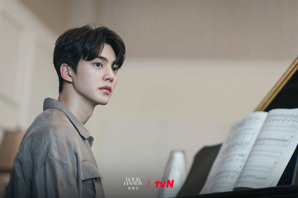 Potongan adegan dari drama Korea Four Hands, Two Sonatas yang dibagikan melalui akun CJnDrama di platform X.