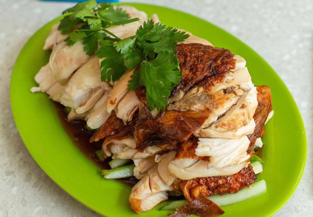 Menu mixed chicken rice di Hai Nam Kee