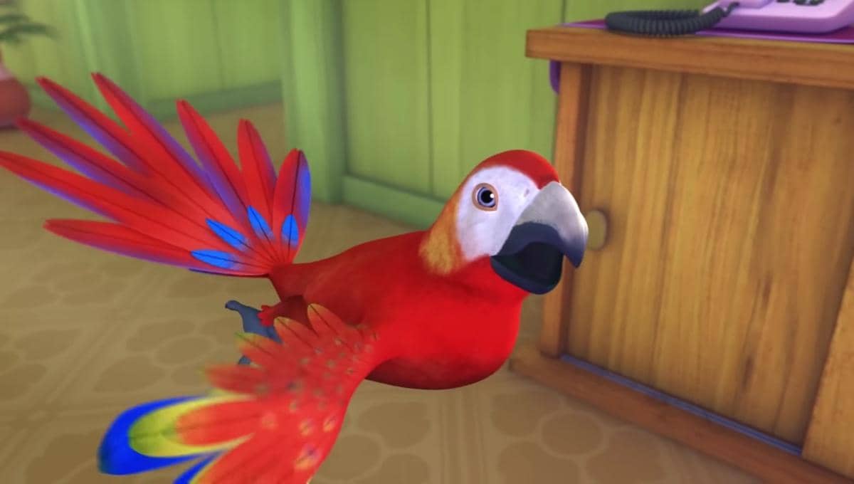 Karakter burung kakatua "Si Merah" di serial animasi Upin & Ipin