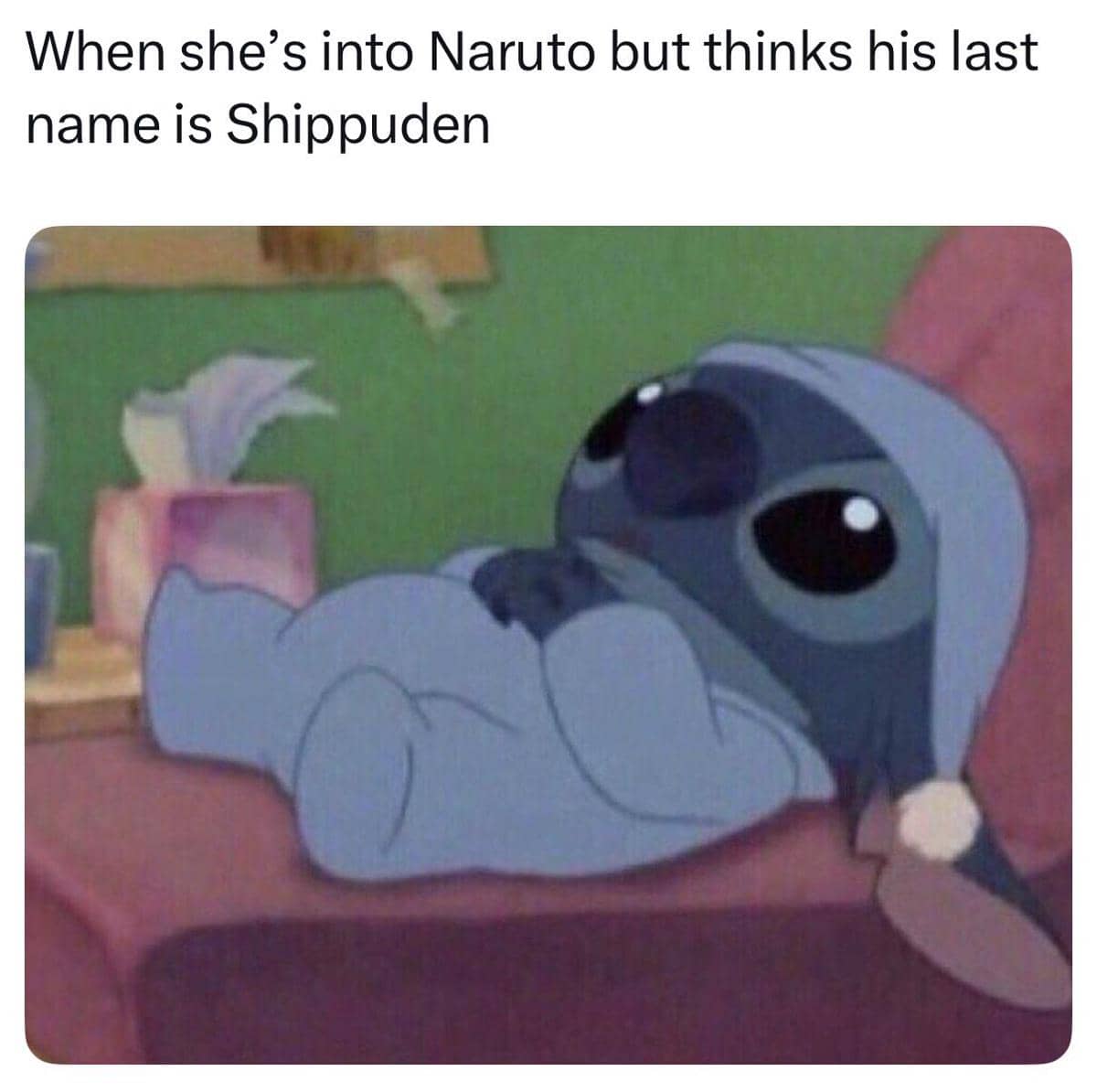 Meme Naruto dengan karakter dan teks humor tentang nama, menggambarkan lelucon terkait penyebutan atau ingatan nama seseorang.