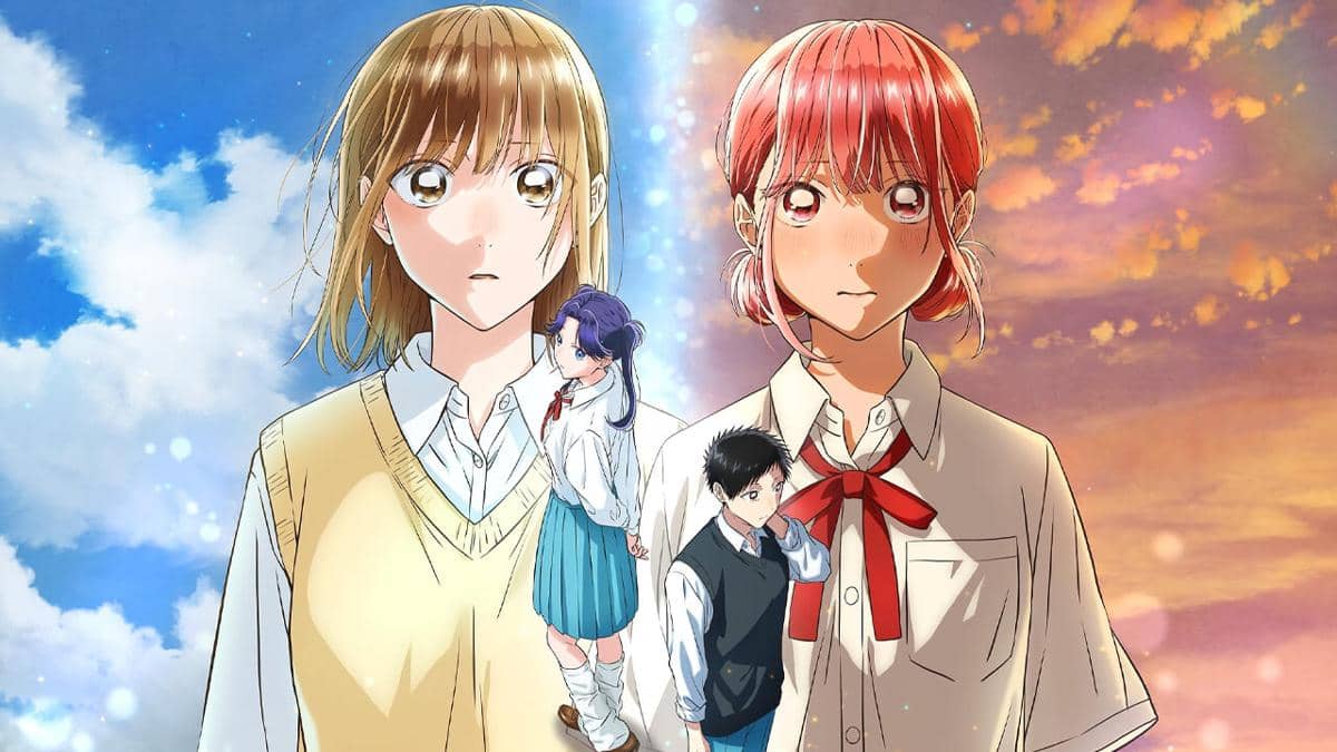 Still cut anime Blue Box dengan visual karakter dari serial anime yang tersedia melalui Netflix.