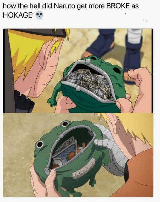 meme dompet katak Naruto