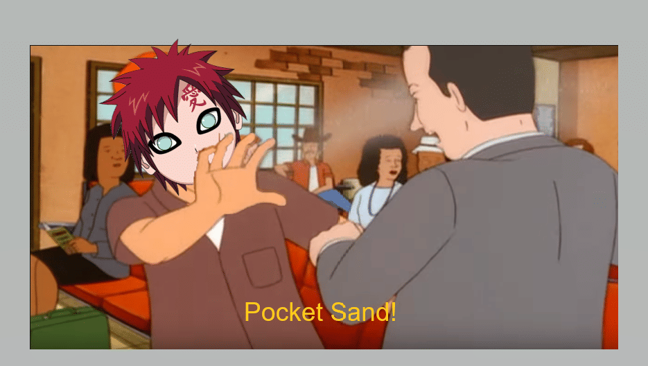 meme Naruto tentang pasir