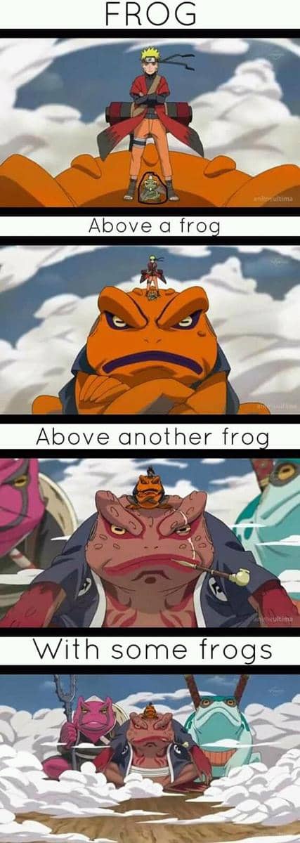 meme Naruto tentang katak