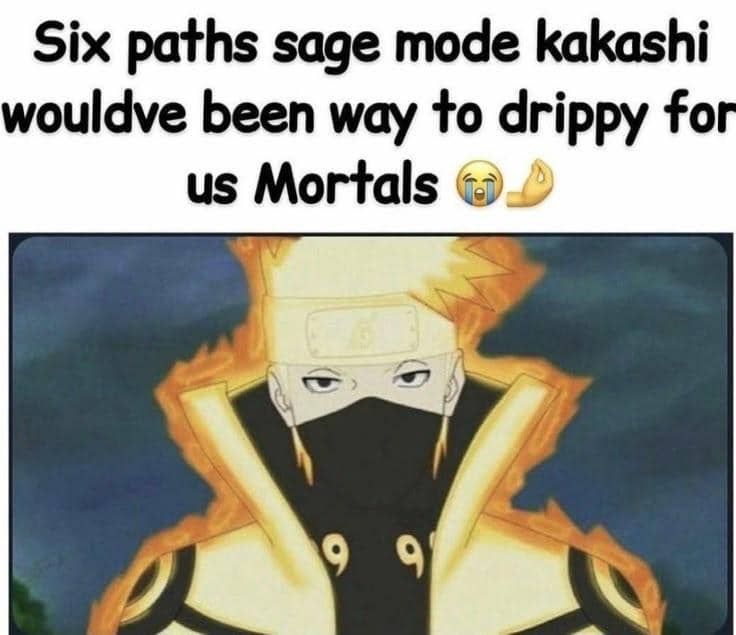 Meme Naruto bertema Sage Mode yang dikreditkan kepada pengguna Reddit Disastrous-Rip-2552, sesuai caption.