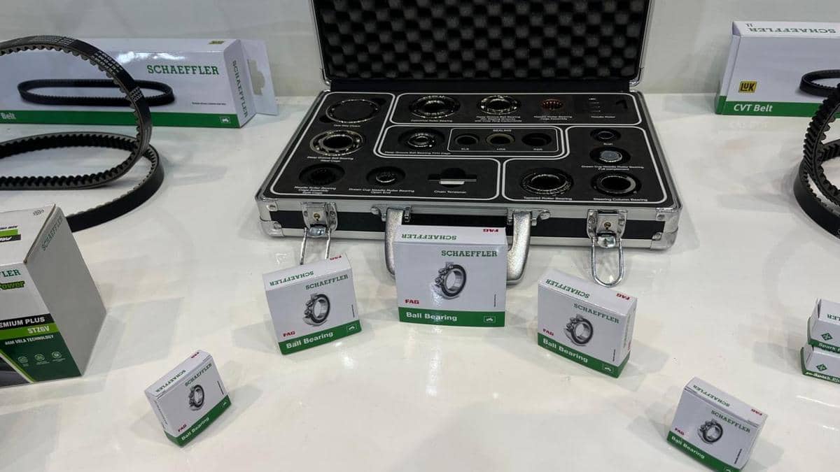 Portofolio suku cadang aftermarket Schaeffler untuk mobil ICE, kendaraan komersial, traktor, dan sepeda motor.