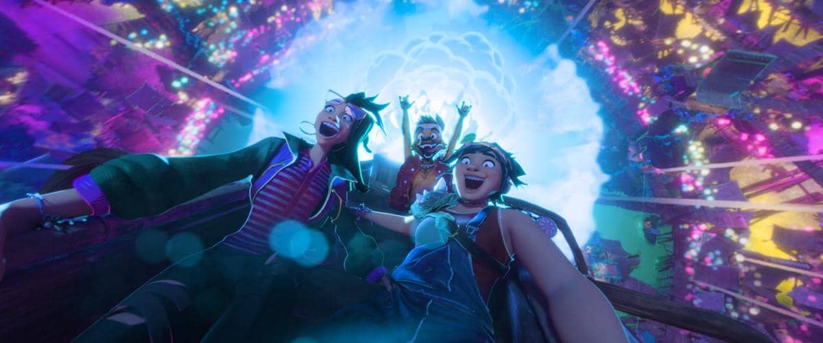 Cuplikan adegan dari film animasi Forgotten Island dalam materi promosi yang dikreditkan kepada DreamWorks Animation.