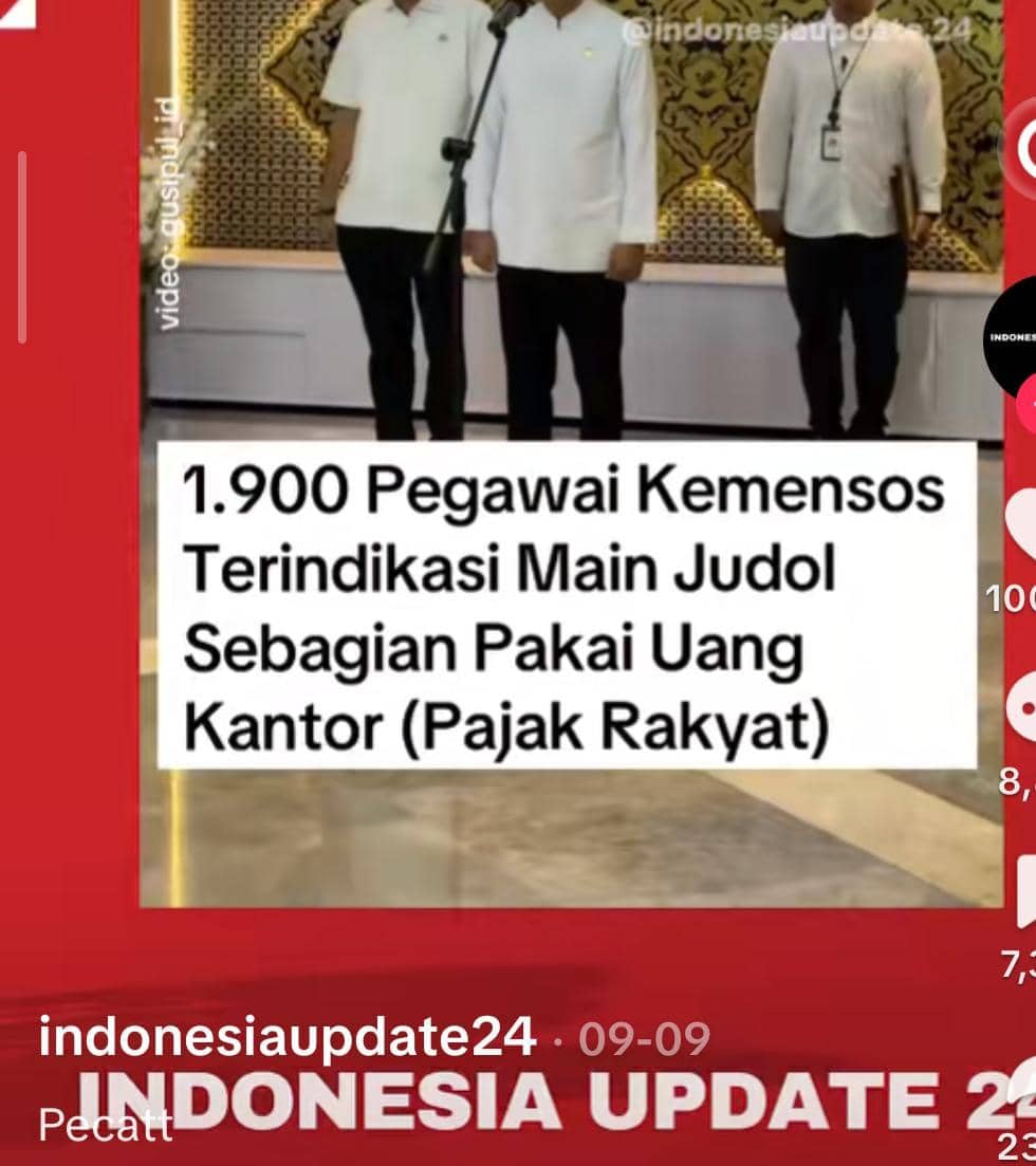 CEK FAKTA: 1.900 pegawai Kemensos Terlibat Judol