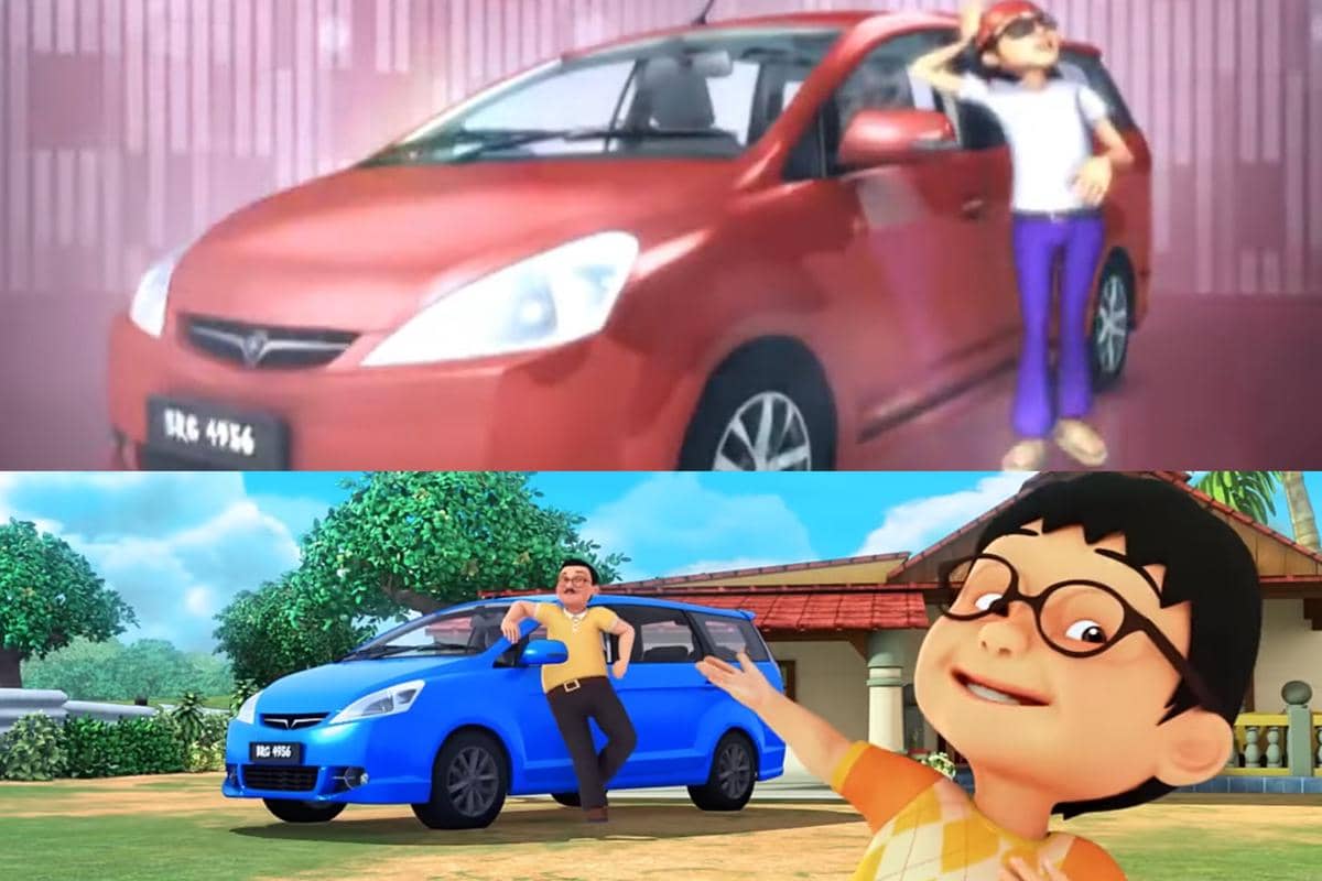 mobil Abang Salleh dan ayah Ehsan dalam Upin & Ipin