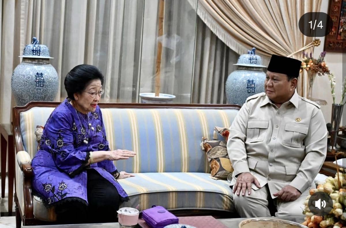 Prabowo Temui Mega, Sampaikan Duka Wafatnya Guruh Soekarnoputra 