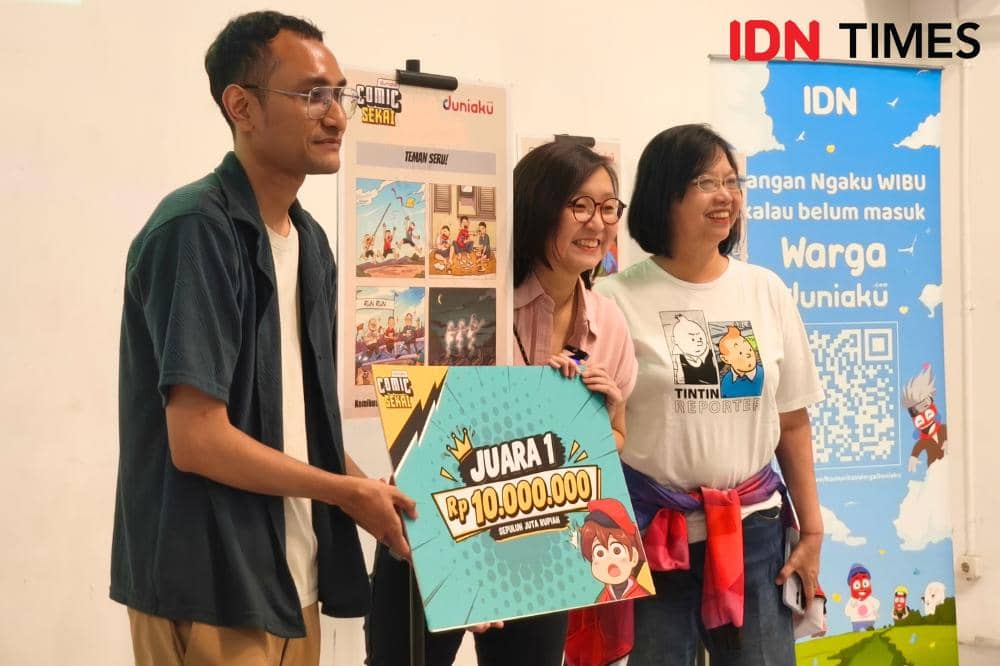 Wamenekraf Irene Umar saat menghadiri acara Pes7a Warga Duniaku.com di M Bloc Space, Jakarta, Minggu (27/9/2026) (IDN Times/Juan Dwi)
