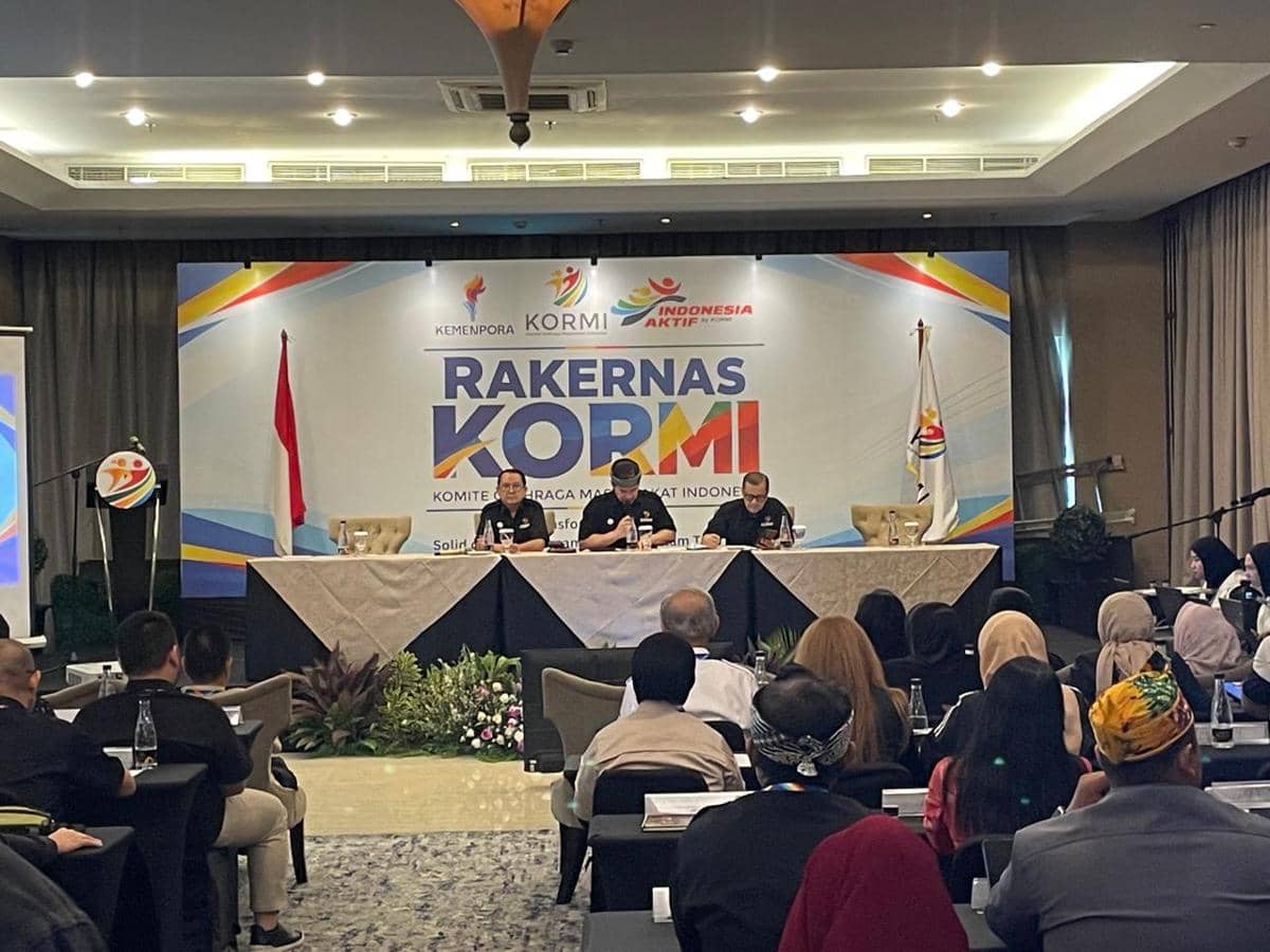 Peserta Rakernas KORMI mengikuti rapat nasional yang membahas keputusan terkait penyelenggaraan Fornas 2027.