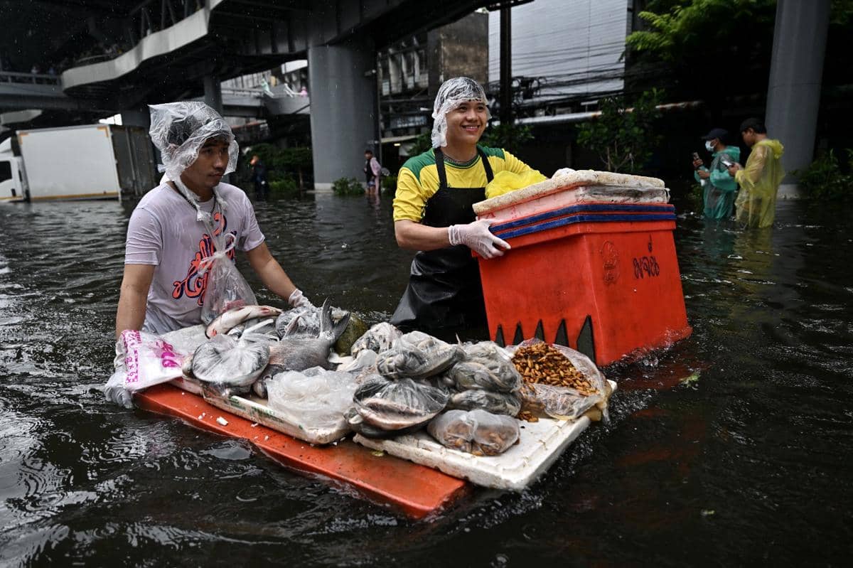 Banjir di Bangkok, Thailand.
