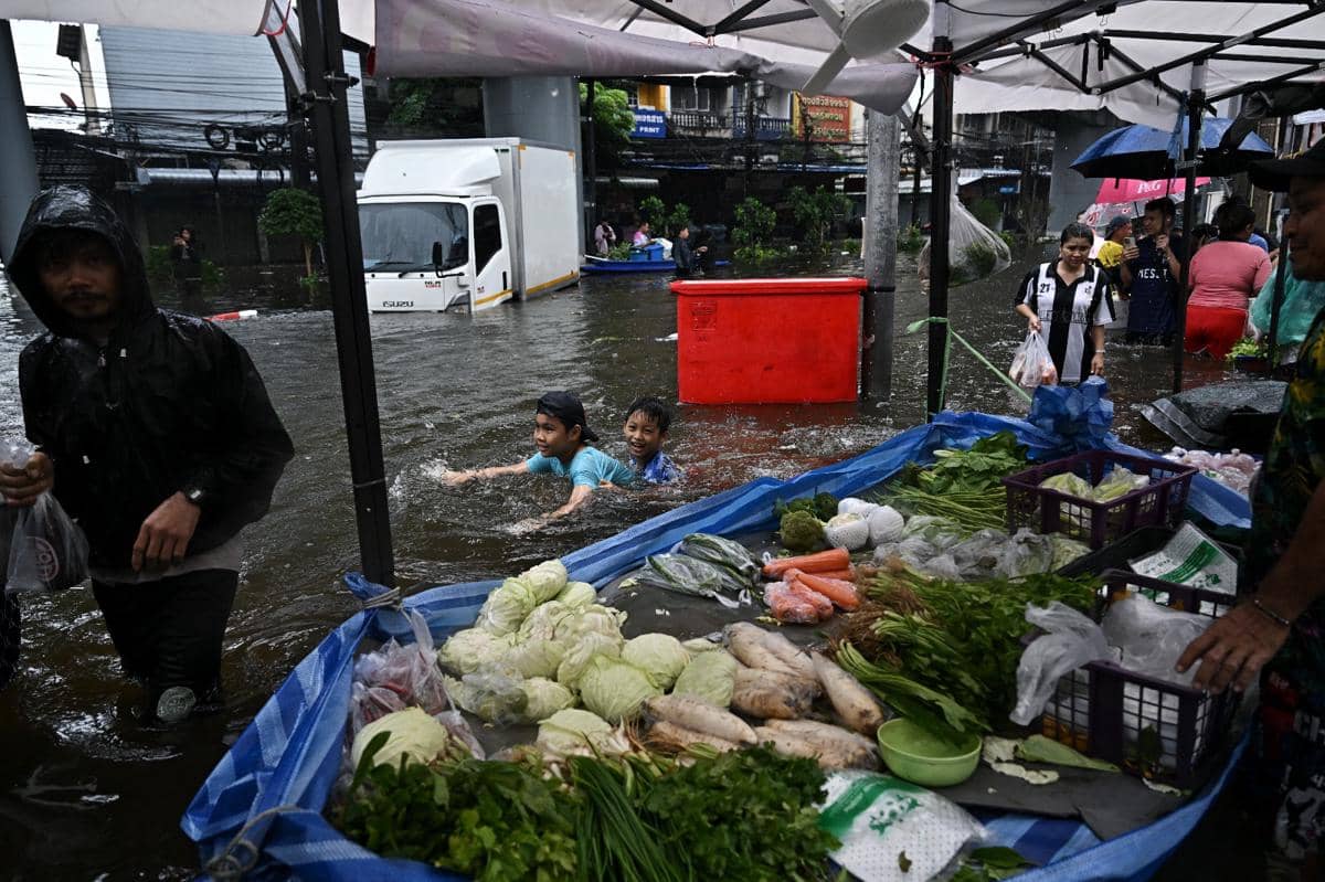 Banjir di Bangkok, Thailand.
