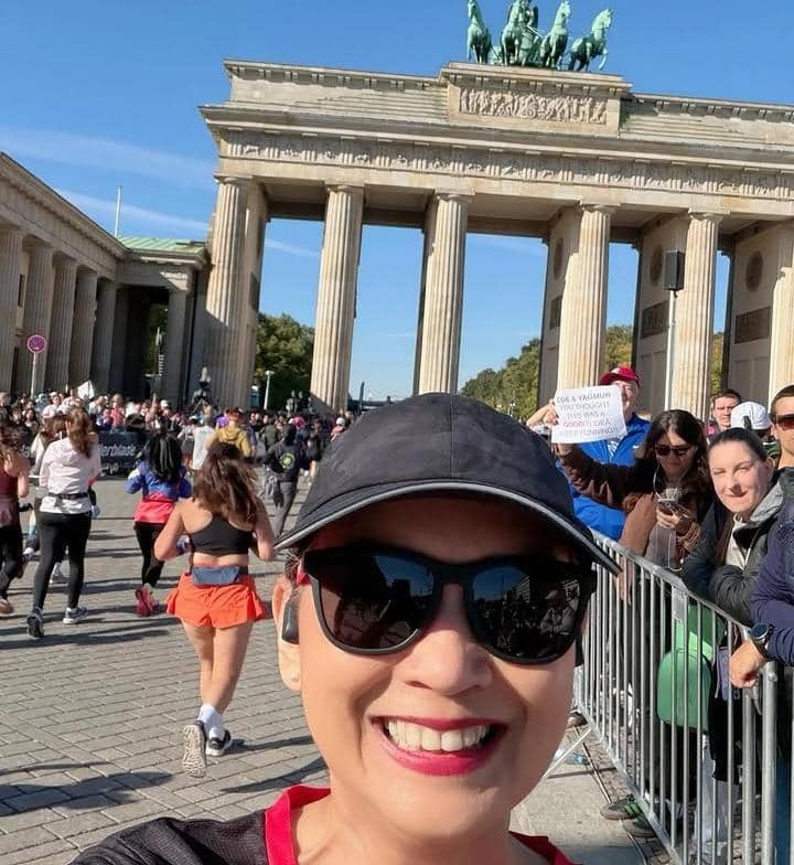 Ira Wibowo finish 5 km Berlin Marathon 2026