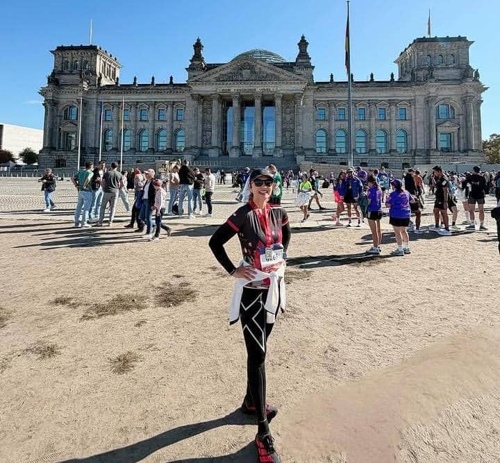 Ira Wibowo finish 5 km Berlin Marathon 2026