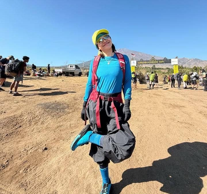Farida Nurhan mendaki Gunung Rinjani ke-3 kali